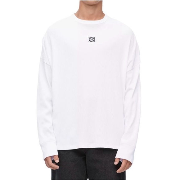 LOEWELogo Long-Sleeved T-Shirt WhiteSize M